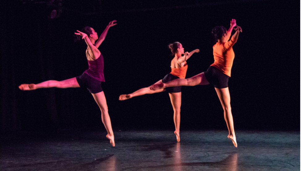3 female dancers dancing 